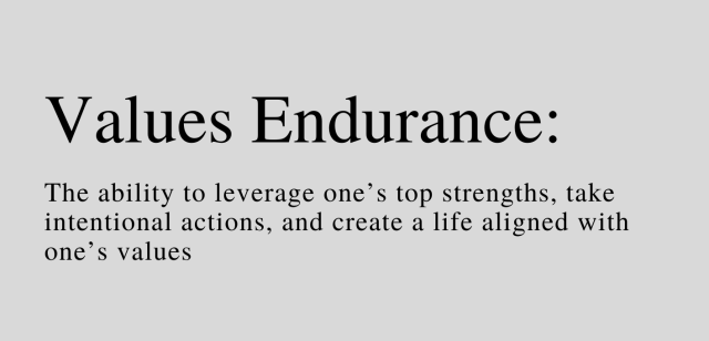 Definition of Values Endurance